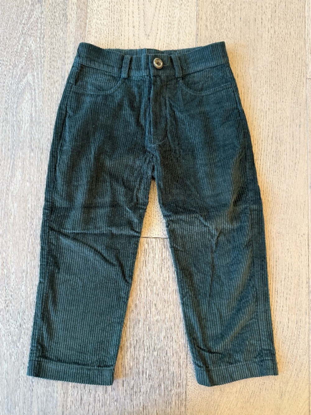 Paade Mode Boys Green Corduroy Pants Size 4Y EUC Boutique Cotton